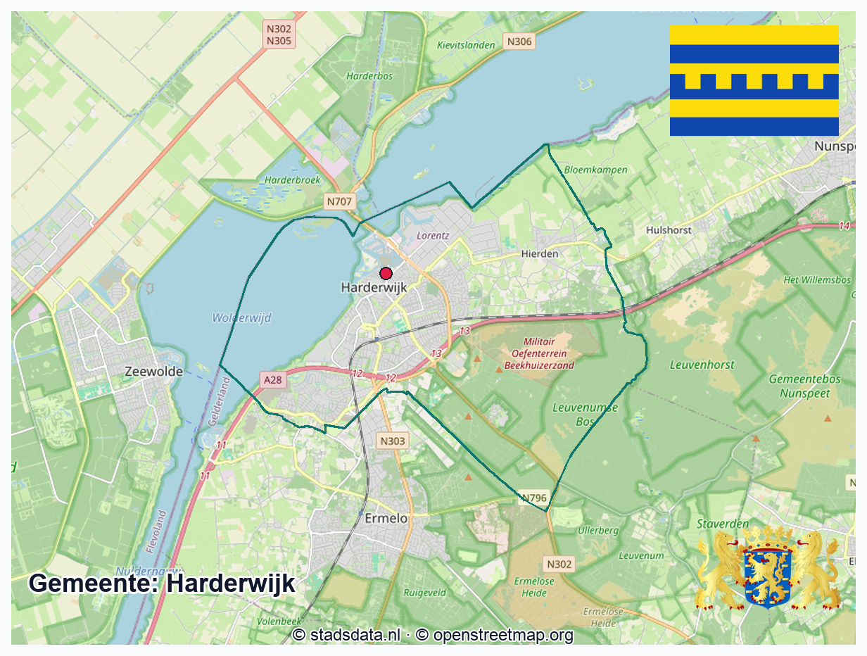 Schematische gemeentegrens Harderwijk